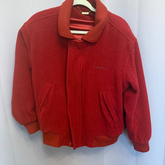 Arnold palmer Other - Arnold Palmer Red Wool Bomber Jacket Golf‎ Coat Collared Menswear